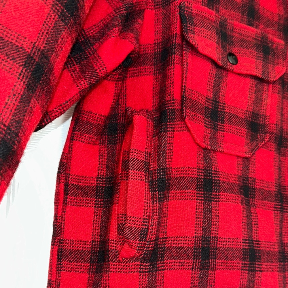 Woolrich Vtg 60's Ladies Mackinaw Cruiser Buffalo Plaid Wool Hunting Coat sz42/L - Picture 10 of 12